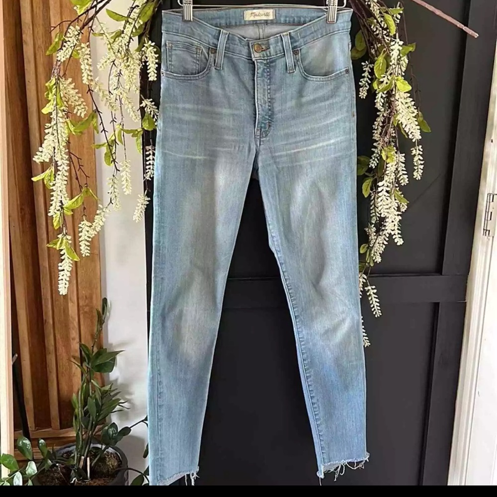 Madewell 9 inch High Rise Skinny Step Hem Jeans
